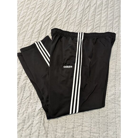 adidas Men's Essentials 3-Stripes Tricot Track Pants Size 2XL Black White - Picture 1 of 14